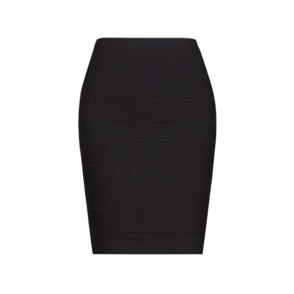 🌸 BCBGMaxAzria Simone Textured Power Pencil Mini Skirt in Black NWT Size XXS - Picture 7 of 10